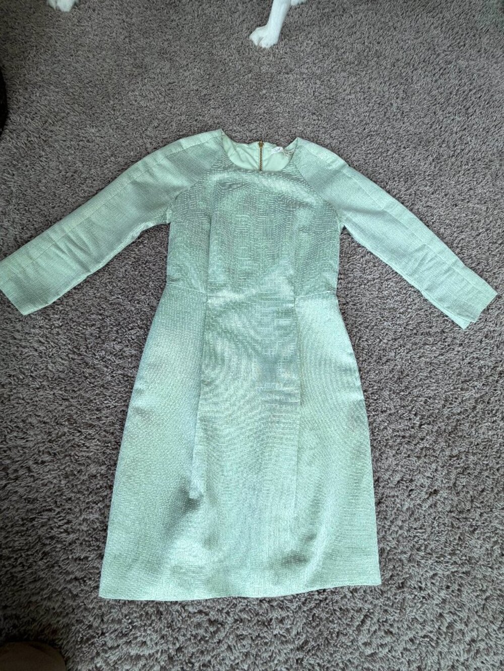 Rachel Roy Green Metallic Jacquard Sheath Dress Size 2